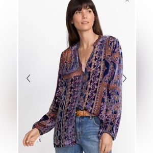 Johnny Was Omo Burnout Lydia Blouse - medium